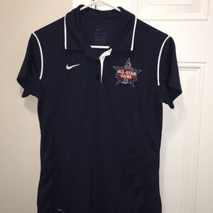 Nike blue & white sexy Bull Durham Bulls 2014 all star game golf polo shirt M